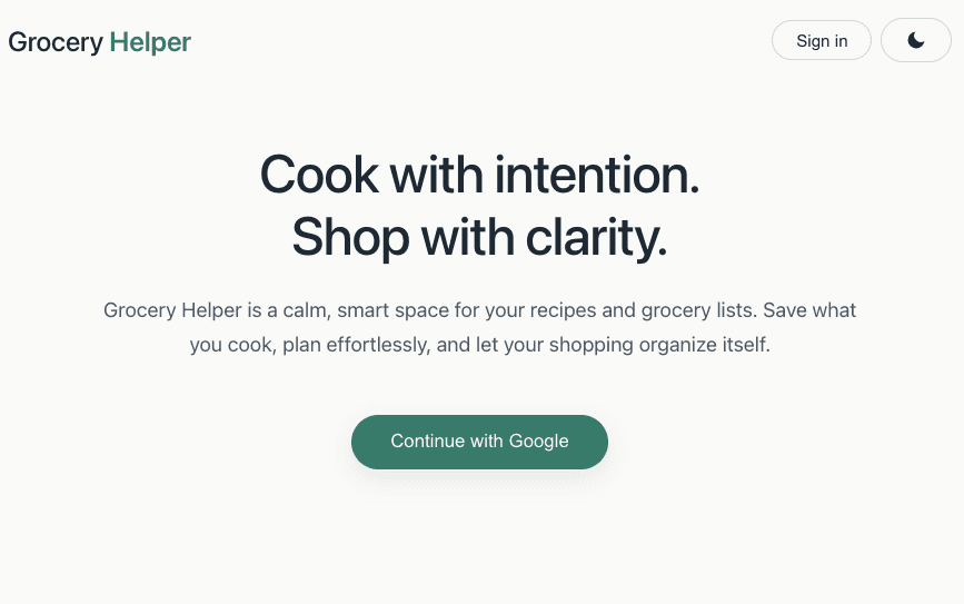 Grocery Helper