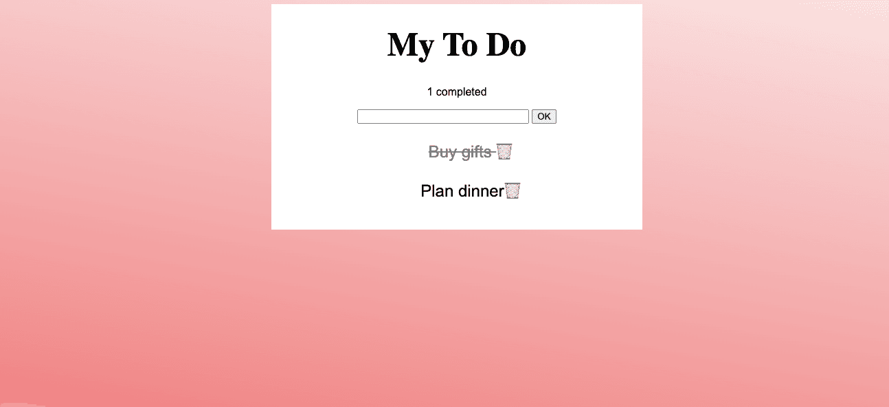 To Do App – Frontend Version (v1)